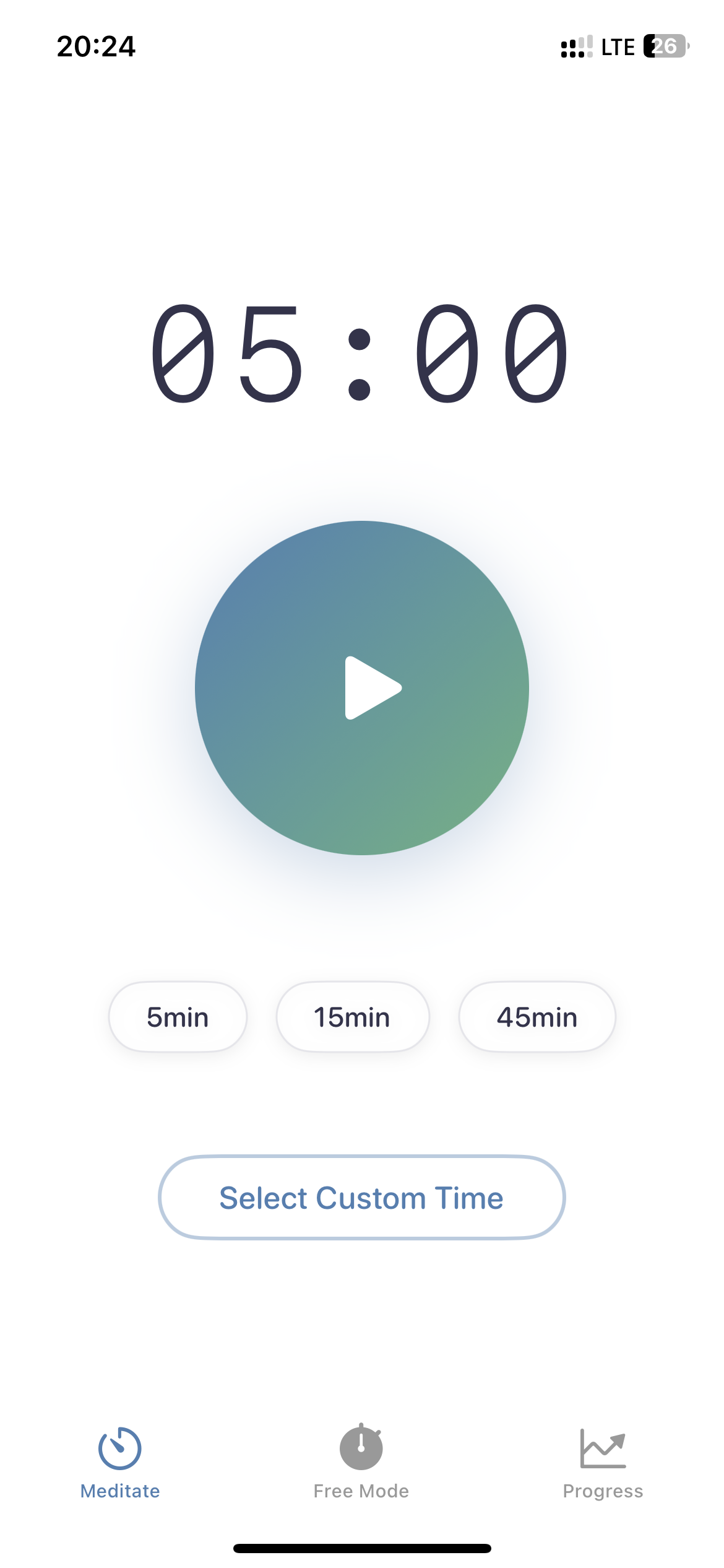 Скриншот приложения Meditimer 1