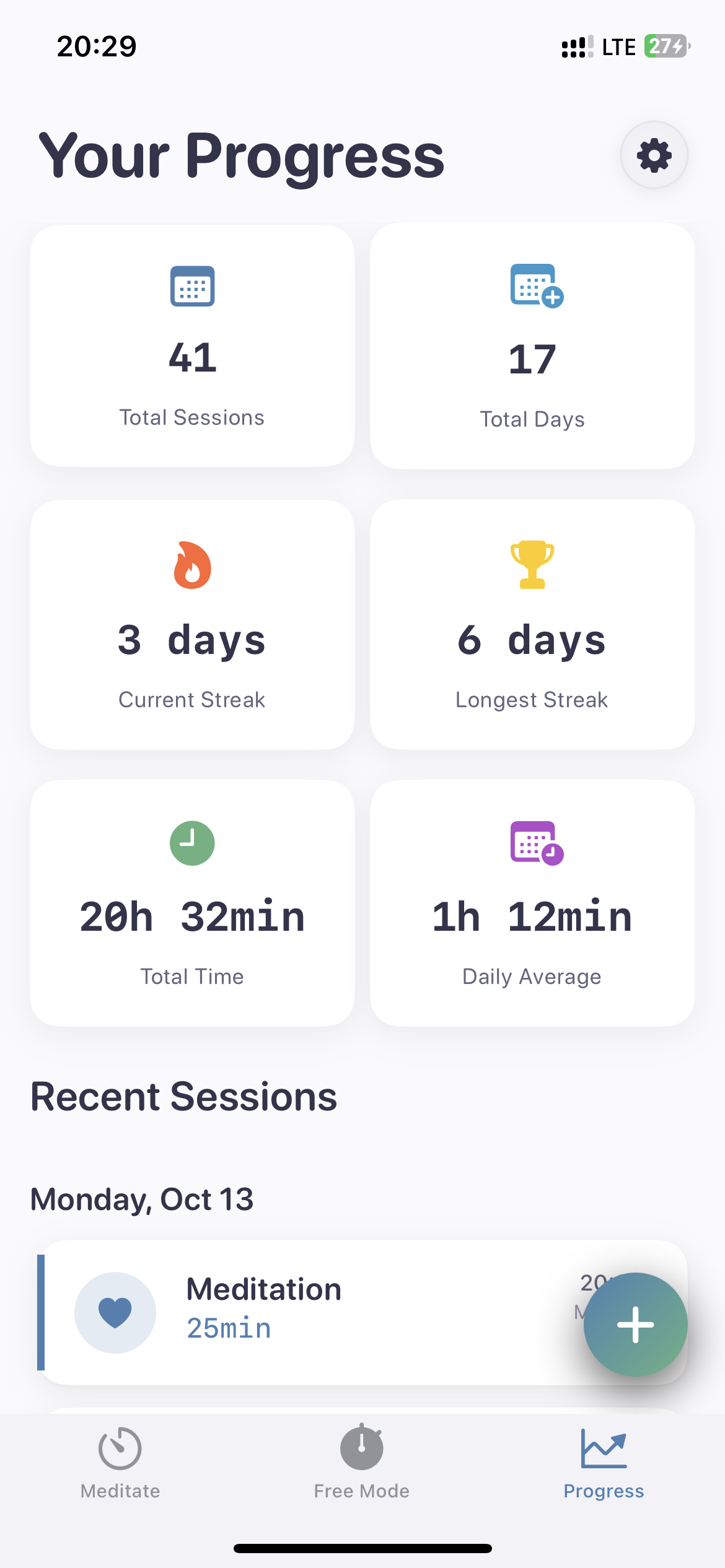 Скриншот приложения Meditimer 3